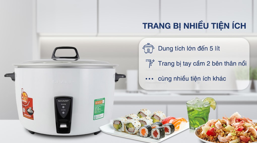 Nồi cơm điện Sharp KSH-D55V/W